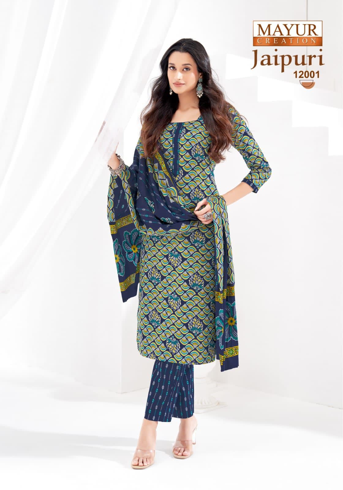 Jaipuri Vol 12 Mayur Creation Cotton Dress Material Manufacturer Gujarat