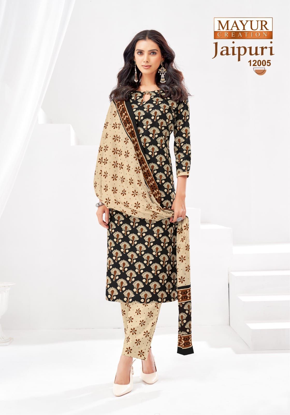 Jaipuri Vol 12 Mayur Creation Cotton Dress Material Manufacturer Gujarat