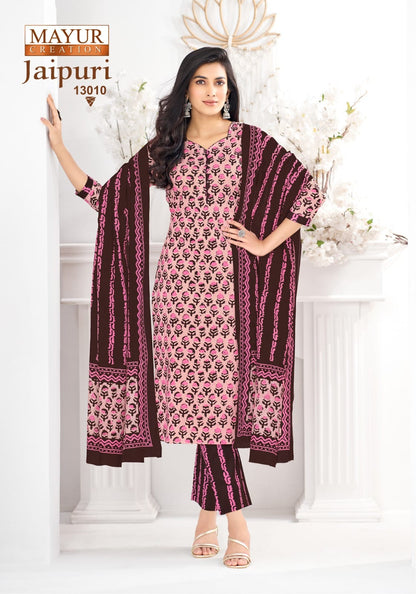 Jaipuri Vol 13 Mayur Creation Readymade Cotton Pant Suits Exporter Gujarat