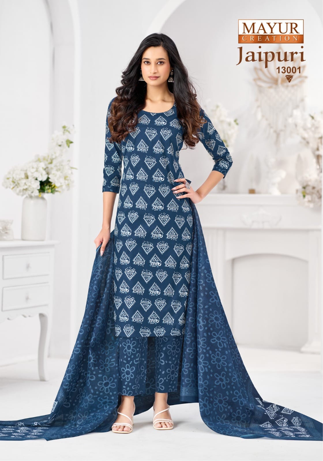 Jaipuri Vol 13 Mayur Creation Readymade Cotton Pant Suits Exporter Gujarat