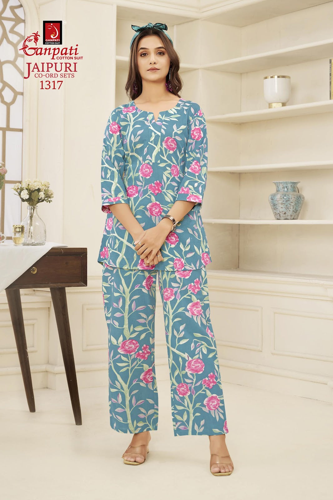 Jaipuri Vol 13 Vastra Ganpati Cotton Co Ord Set Wholesale Price