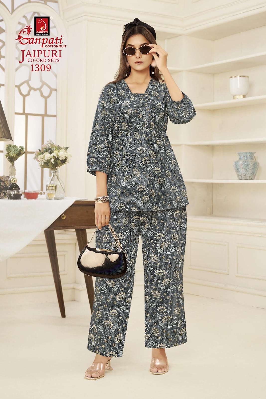 Jaipuri Vol 13 Vastra Ganpati Cotton Co Ord Set Wholesale Price