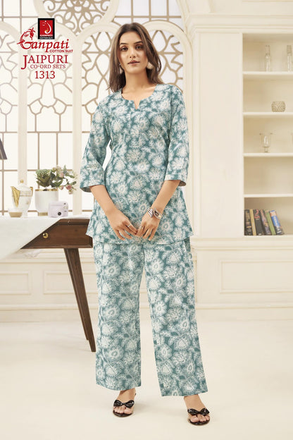 Jaipuri Vol 13 Vastra Ganpati Cotton Co Ord Set Wholesale Price