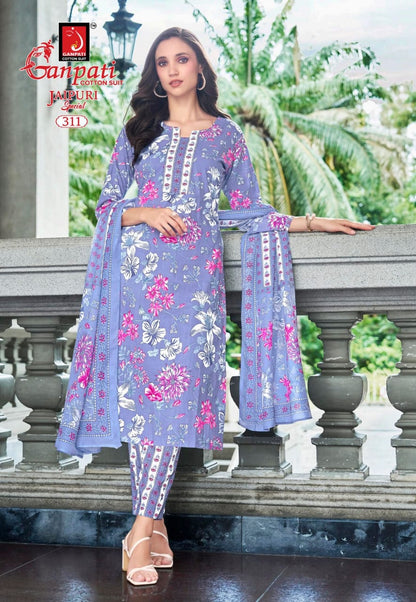 Jaipuri Vol 15 Ganpati Cotton Readymade Pant Style Suits Manufacturer Gujarat