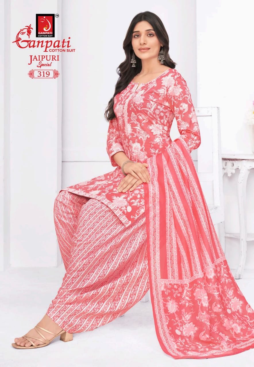 Jaipuri Vol 15 Special Patiyala Ganpati Cotton Salwar Suits Exporter Gujarat