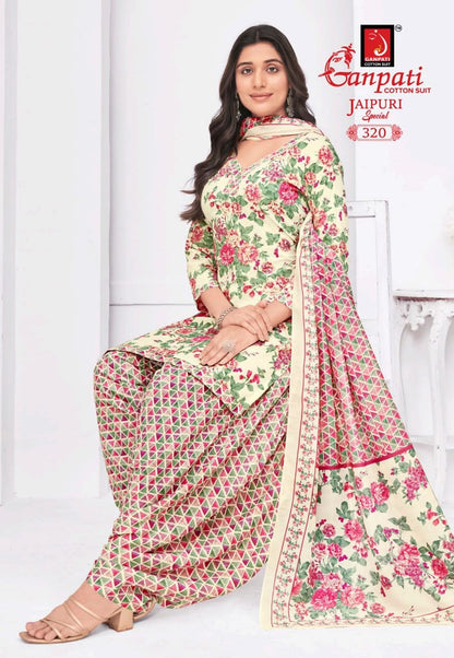 Jaipuri Vol 15 Special Patiyala Ganpati Cotton Salwar Suits Exporter Gujarat