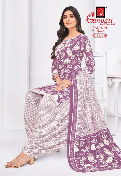 Jaipuri Vol 15 Special Patiyala Ganpati Cotton Salwar Suits Exporter Gujarat