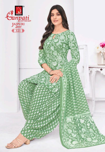 Jaipuri Vol 15 Special Patiyala Ganpati Cotton Salwar Suits Exporter Gujarat