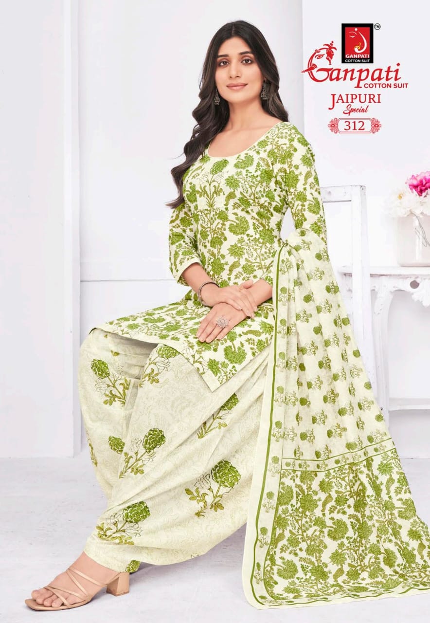 Jaipuri Vol 15 Special Patiyala Ganpati Cotton Salwar Suits Exporter Gujarat