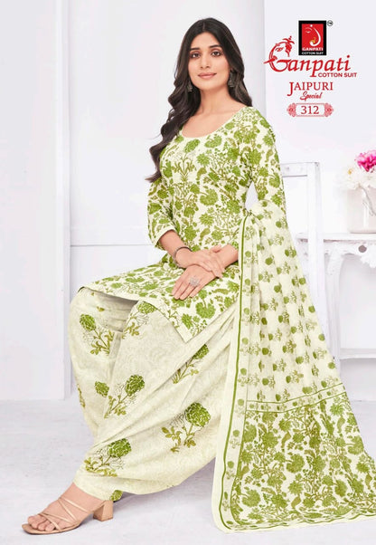 Jaipuri Vol 15 Special Patiyala Ganpati Cotton Salwar Suits Exporter Gujarat