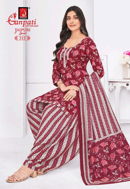 Jaipuri Vol 15 Special Patiyala Ganpati Cotton Salwar Suits Exporter Gujarat