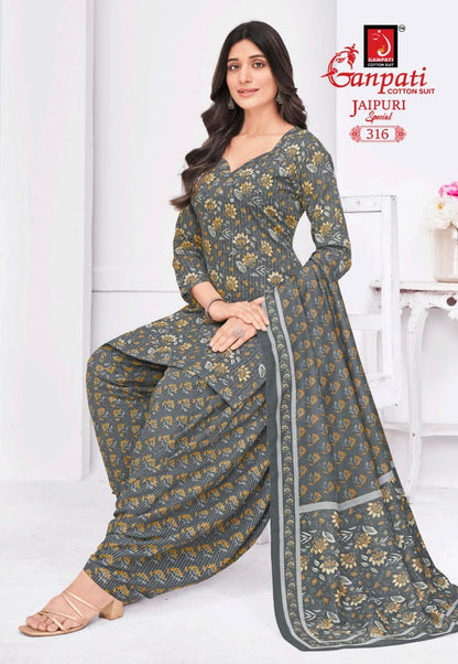 Jaipuri Vol 15 Special Patiyala Ganpati Cotton Salwar Suits Exporter Gujarat