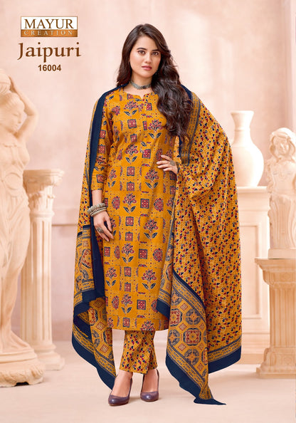 Jaipuri Vol 16 Mayur Creation Cotton Dress Material Supplier