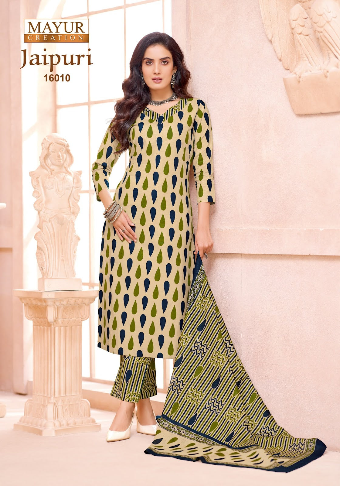 Jaipuri Vol 16 Mayur Creation Cotton Dress Material Supplier