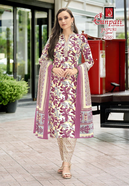 Jaipuri Special Vol 17 Ganpati Cotton Dress Material Manufacturer India