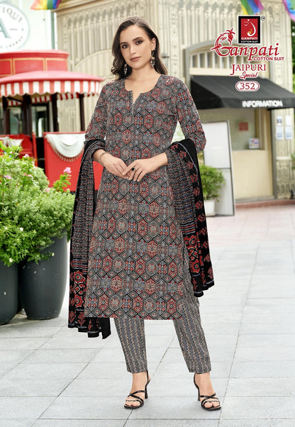 Jaipuri Special Vol 17 Ganpati Cotton Dress Material Manufacturer India