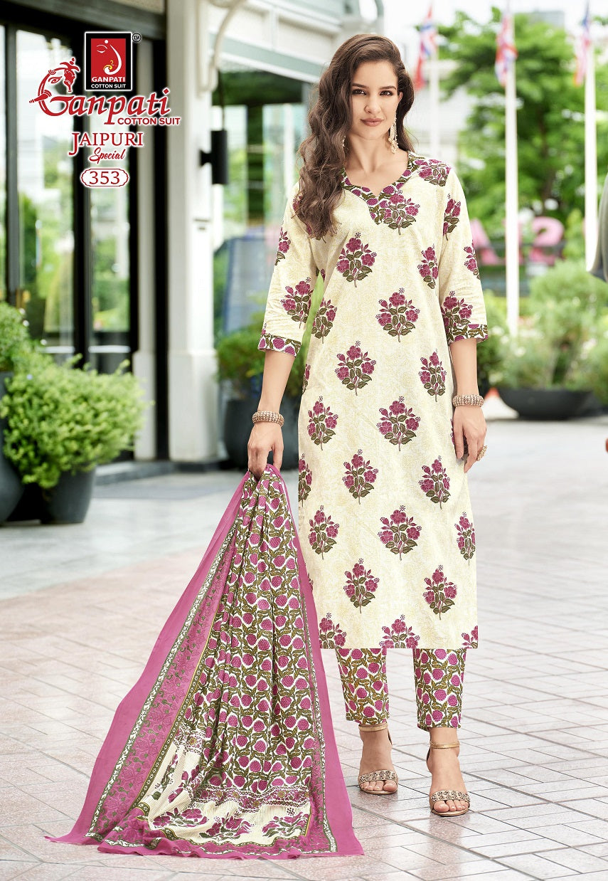 Jaipuri Special Vol 17 Ganpati Cotton Dress Material Manufacturer India