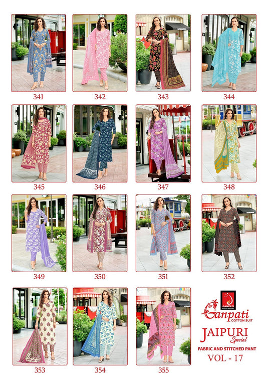 Jaipuri Special Vol 17 Ganpati Cotton Dress Material Manufacturer India