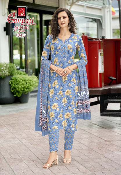 Jaipuri Special Vol 17 Ganpati Cotton Dress Material Manufacturer India