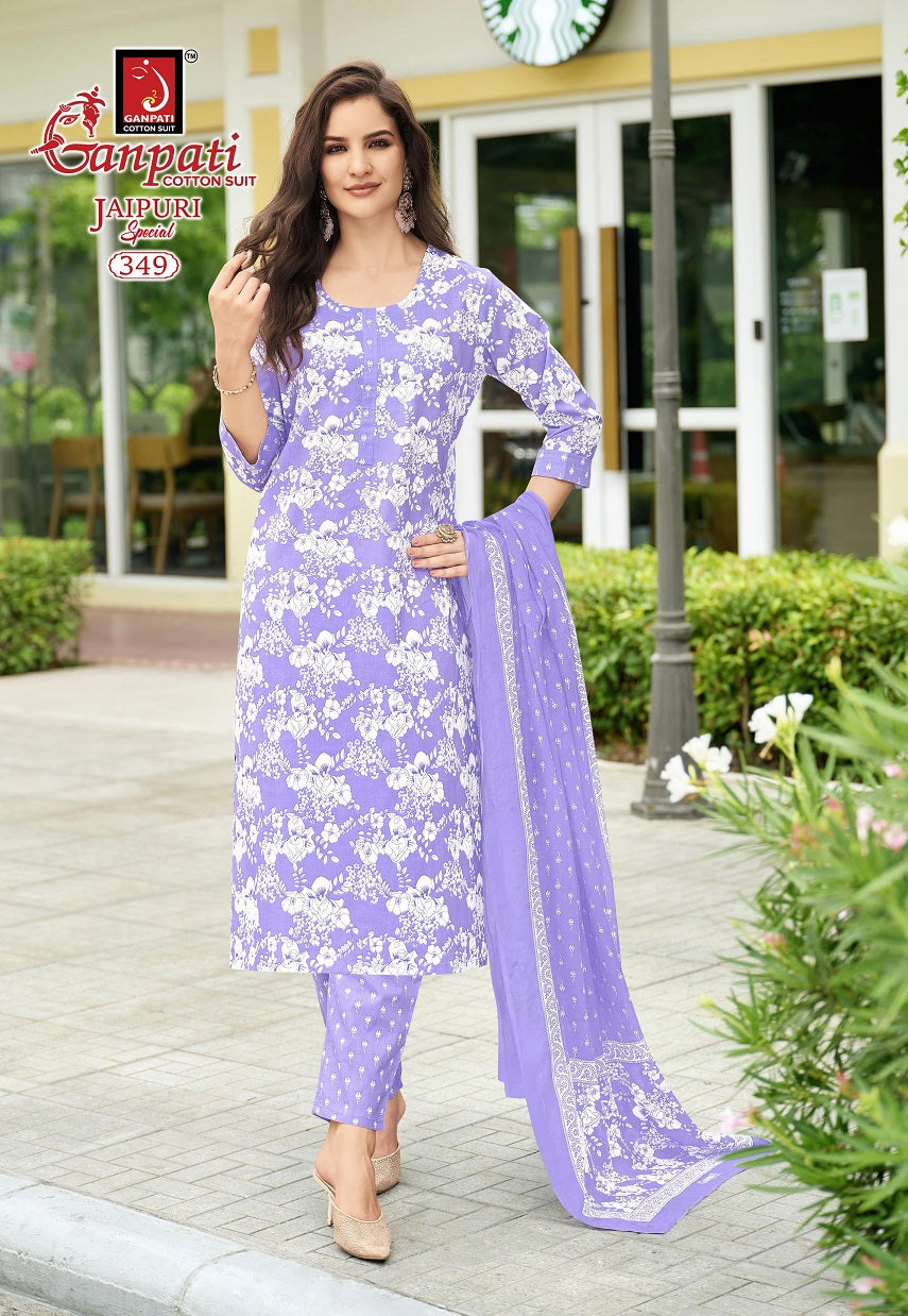 Jaipuri Vol 17 Ganpati Pure Cotton Readymade Cotton Pant Suits Supplier