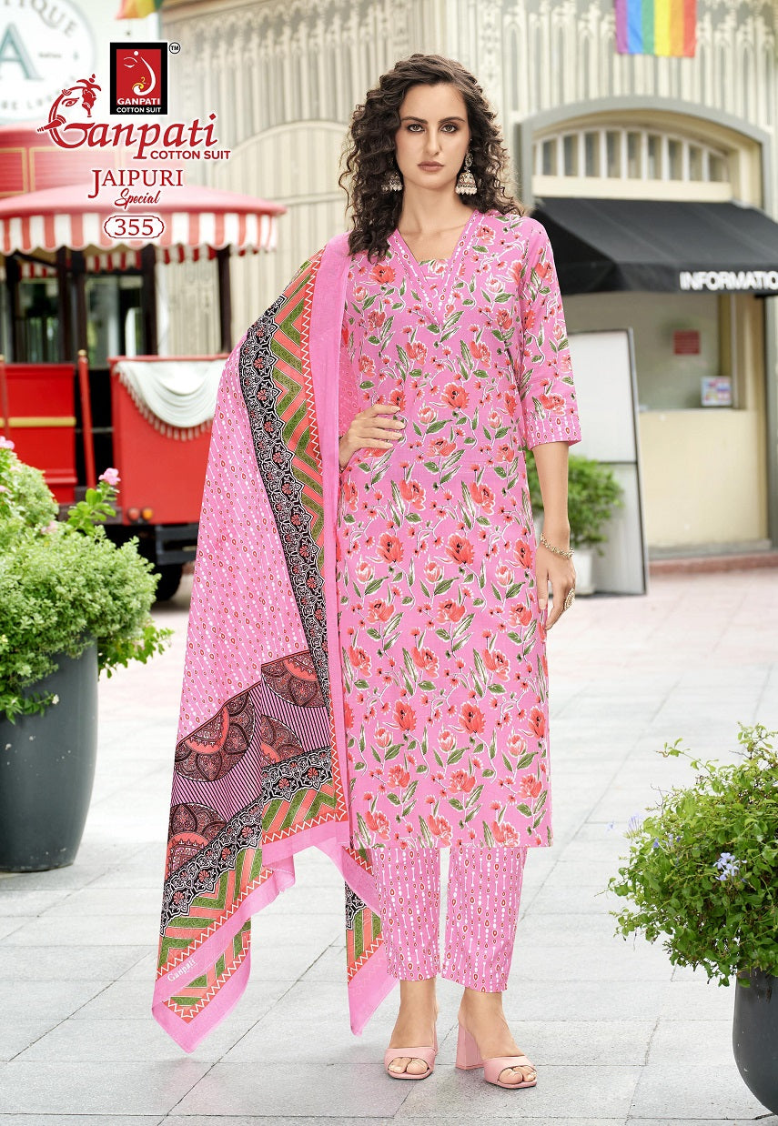 Jaipuri Vol 17 Ganpati Pure Cotton Readymade Cotton Pant Suits Supplier