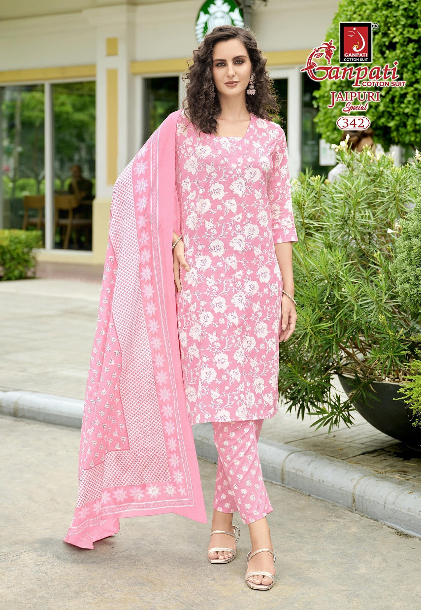 Jaipuri Vol 17 Ganpati Pure Cotton Readymade Cotton Pant Suits Supplier