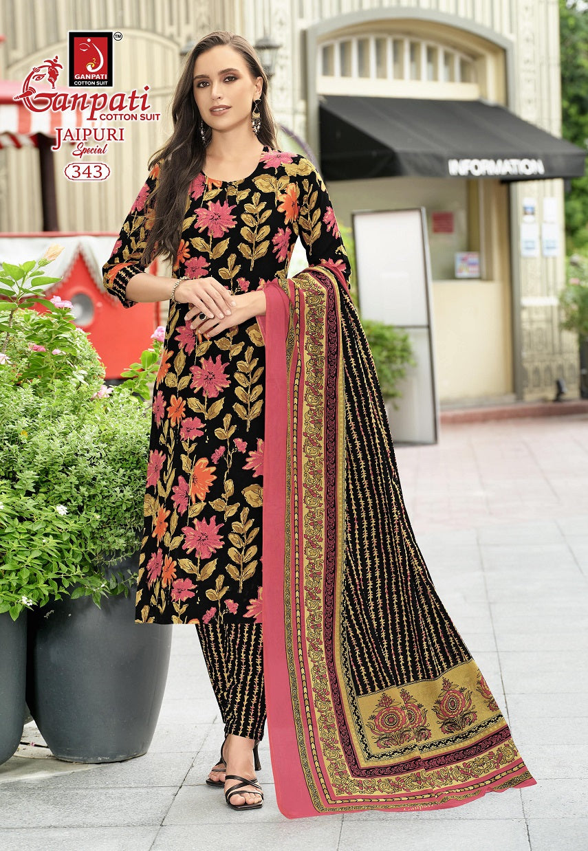 Jaipuri Vol 17 Ganpati Pure Cotton Readymade Cotton Pant Suits Supplier
