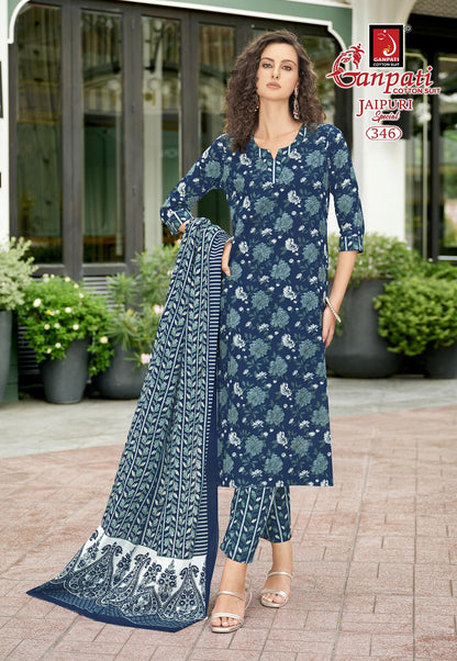 Jaipuri Vol 17 Ganpati Pure Cotton Readymade Cotton Pant Suits Supplier