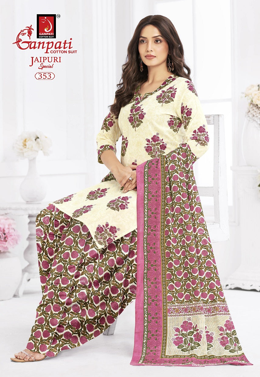 Jaipuri Vol 17 Special Patiyala Ganpati Cotton Dress Material Wholesale Rate