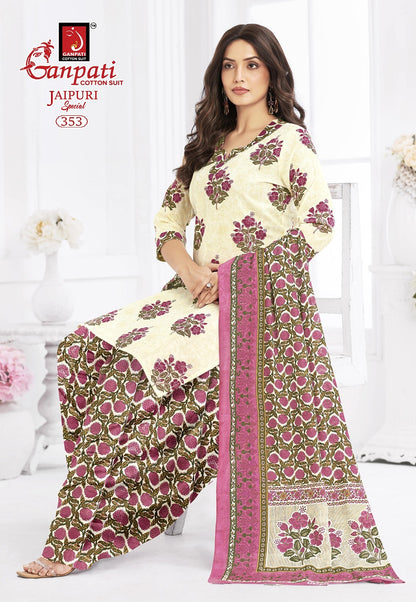 Jaipuri Vol 17 Special Patiyala Ganpati Cotton Dress Material Wholesale Rate