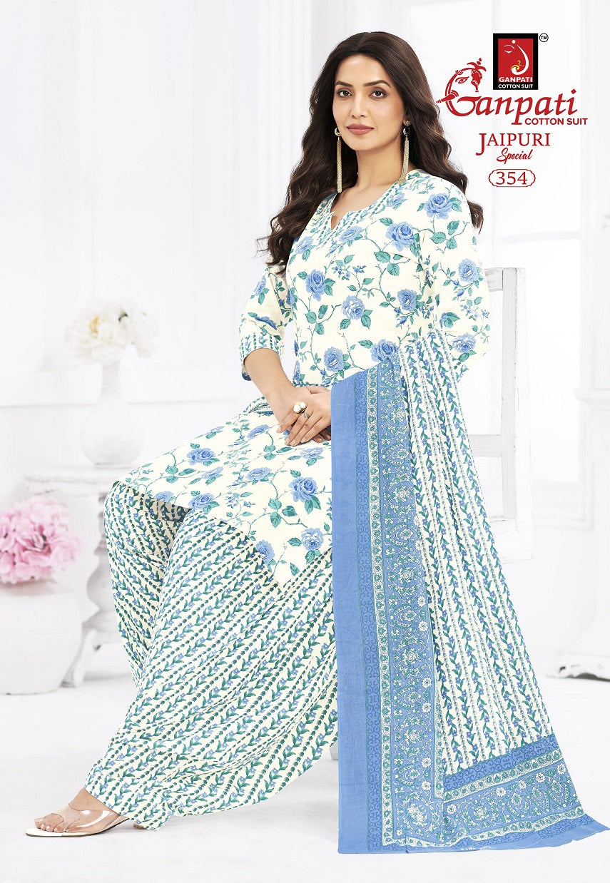 Jaipuri Vol 17 Special Patiyala Ganpati Cotton Dress Material Wholesale Rate