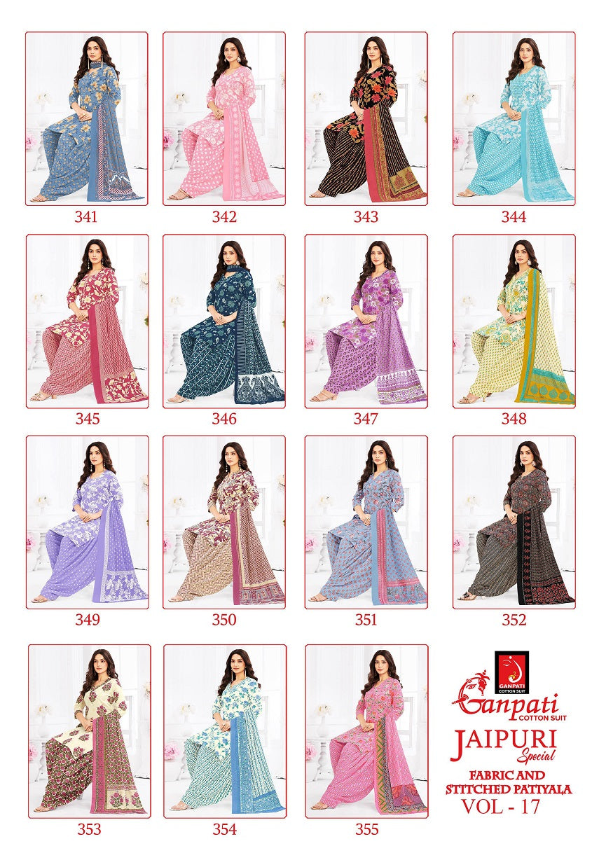 Jaipuri Vol 17 Special Patiyala Ganpati Cotton Dress Material Wholesale Rate