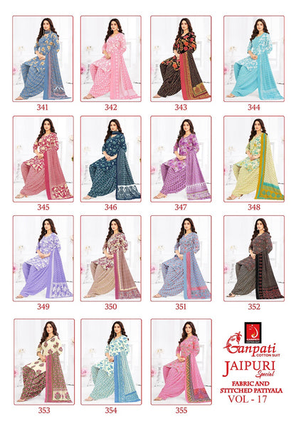 Jaipuri Vol 17 Special Patiyala Ganpati Cotton Dress Material Wholesale Rate