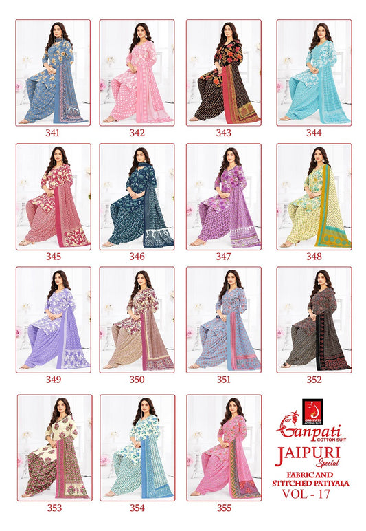 Jaipuri Vol 17 Special Patiyala Ganpati Cotton Dress Material Wholesale Rate