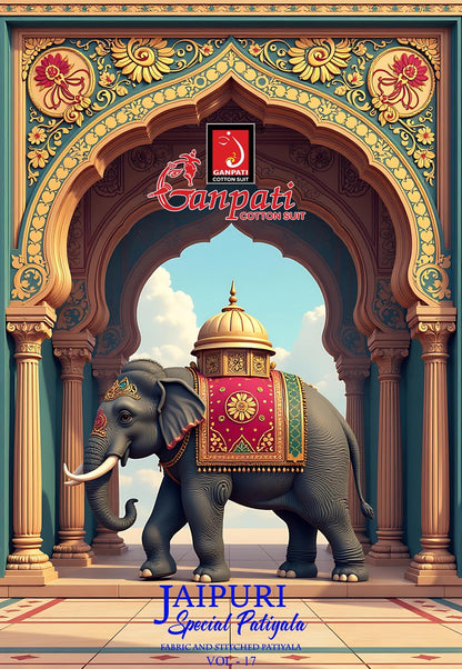 Jaipuri Vol 17 Special Patiyala Ganpati Cotton Dress Material Wholesale Rate