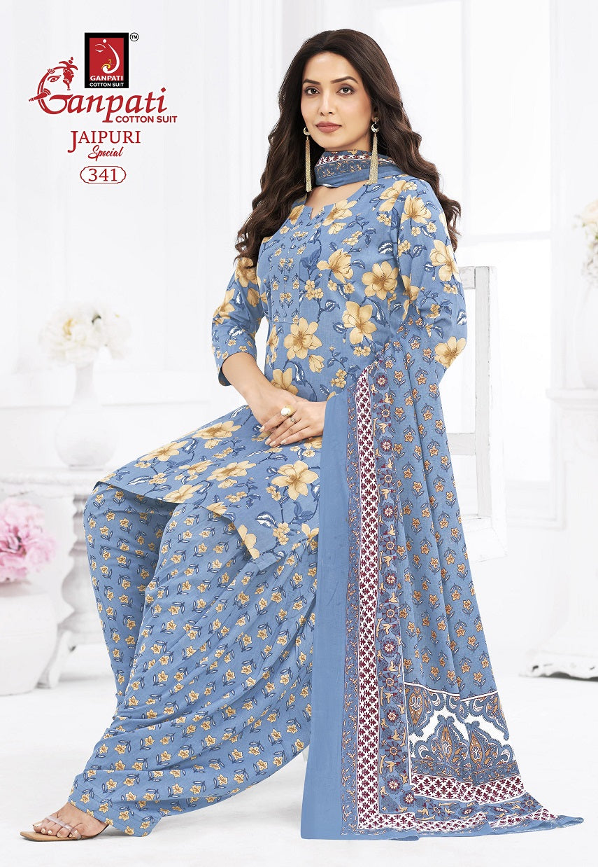 Jaipuri Vol 17 Special Patiyala Ganpati Cotton Dress Material Wholesale Rate