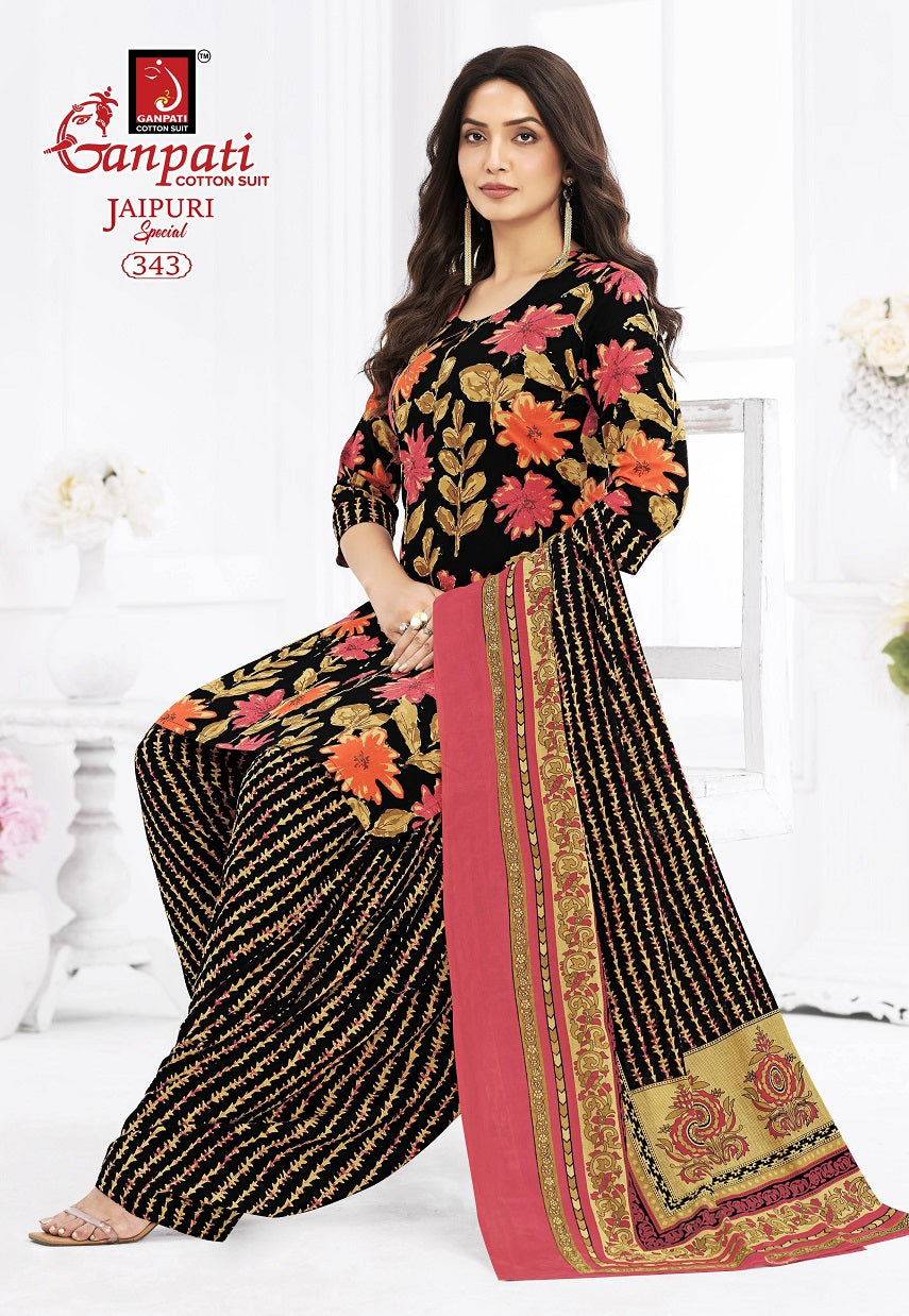Jaipuri Vol 17 Special Patiyala Ganpati Cotton Dress Material Wholesale Rate