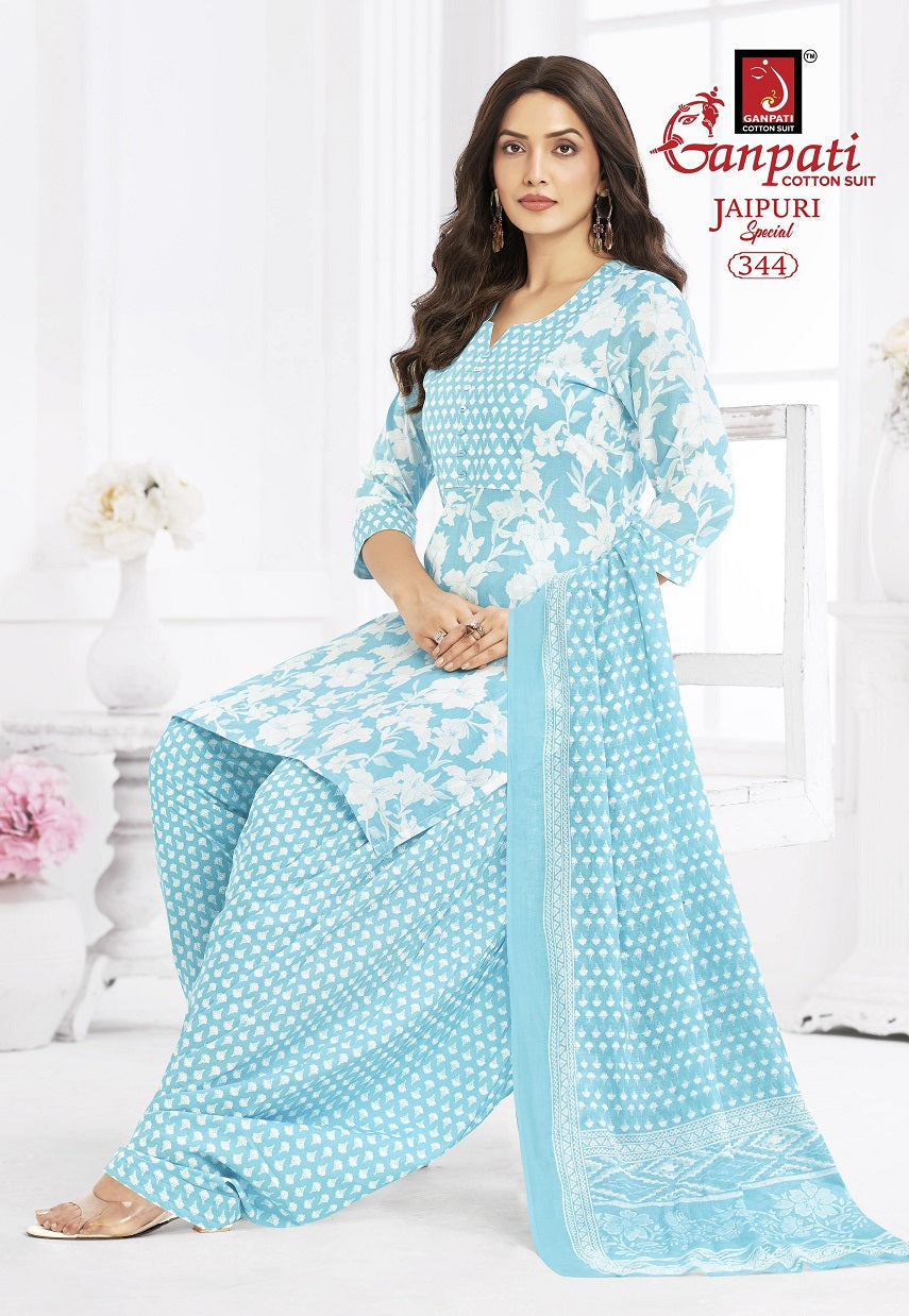 Jaipuri Vol 17 Special Patiyala Ganpati Cotton Dress Material Wholesale Rate