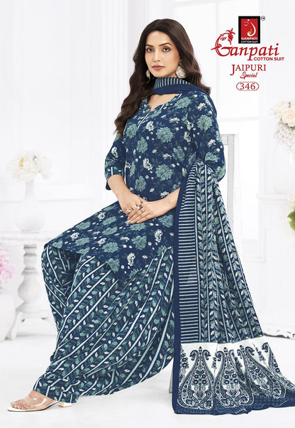 Jaipuri Vol 17 Special Patiyala Ganpati Cotton Dress Material Wholesale Rate