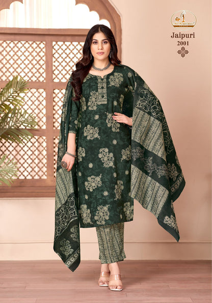Jaipuri Vol 2 Miss World Choice Mix Cotton Pant Style Suits Exporter
