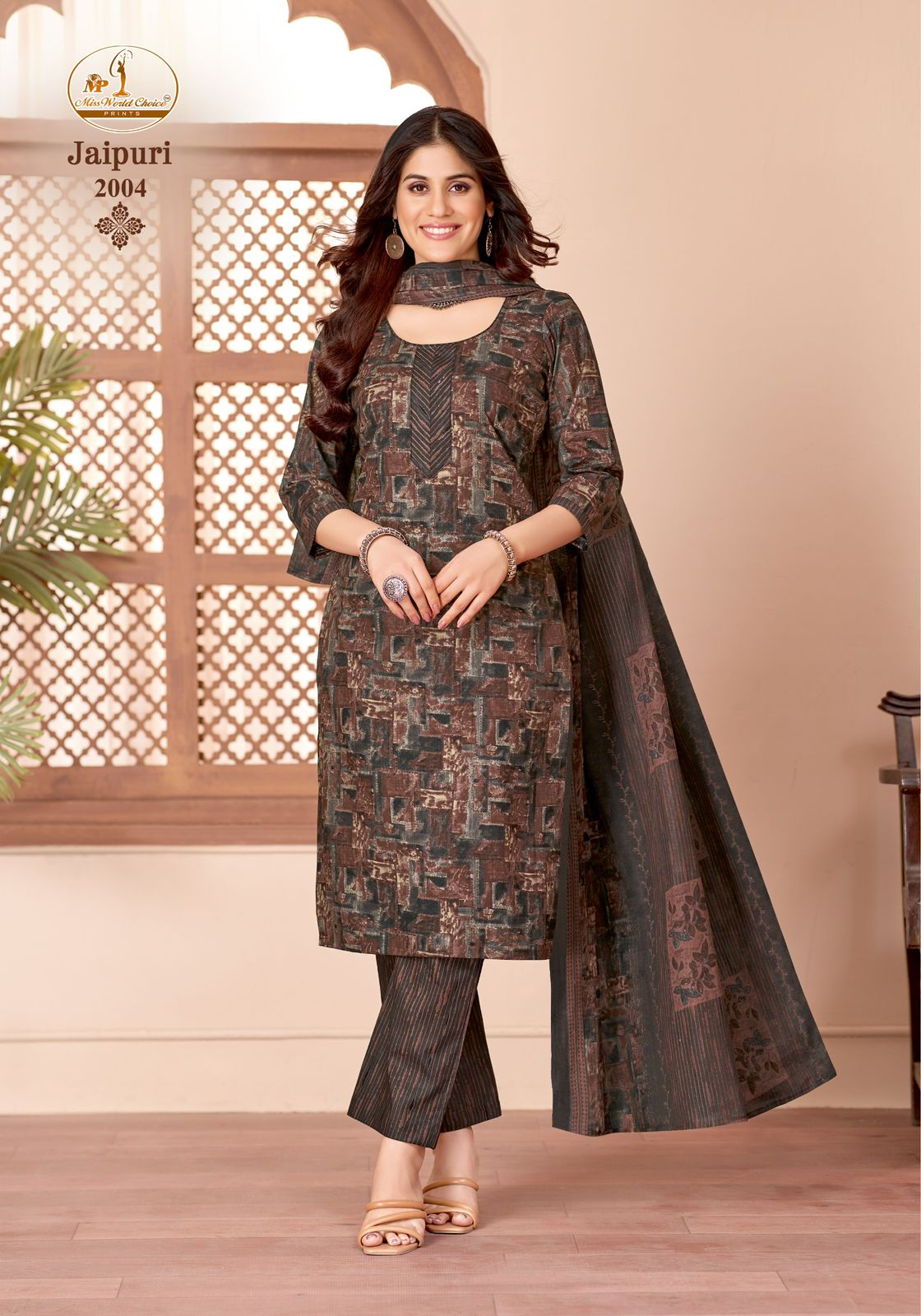Jaipuri Vol 2 Miss World Choice Readymade Cotton Pant Suits Exporter Ahmedabad