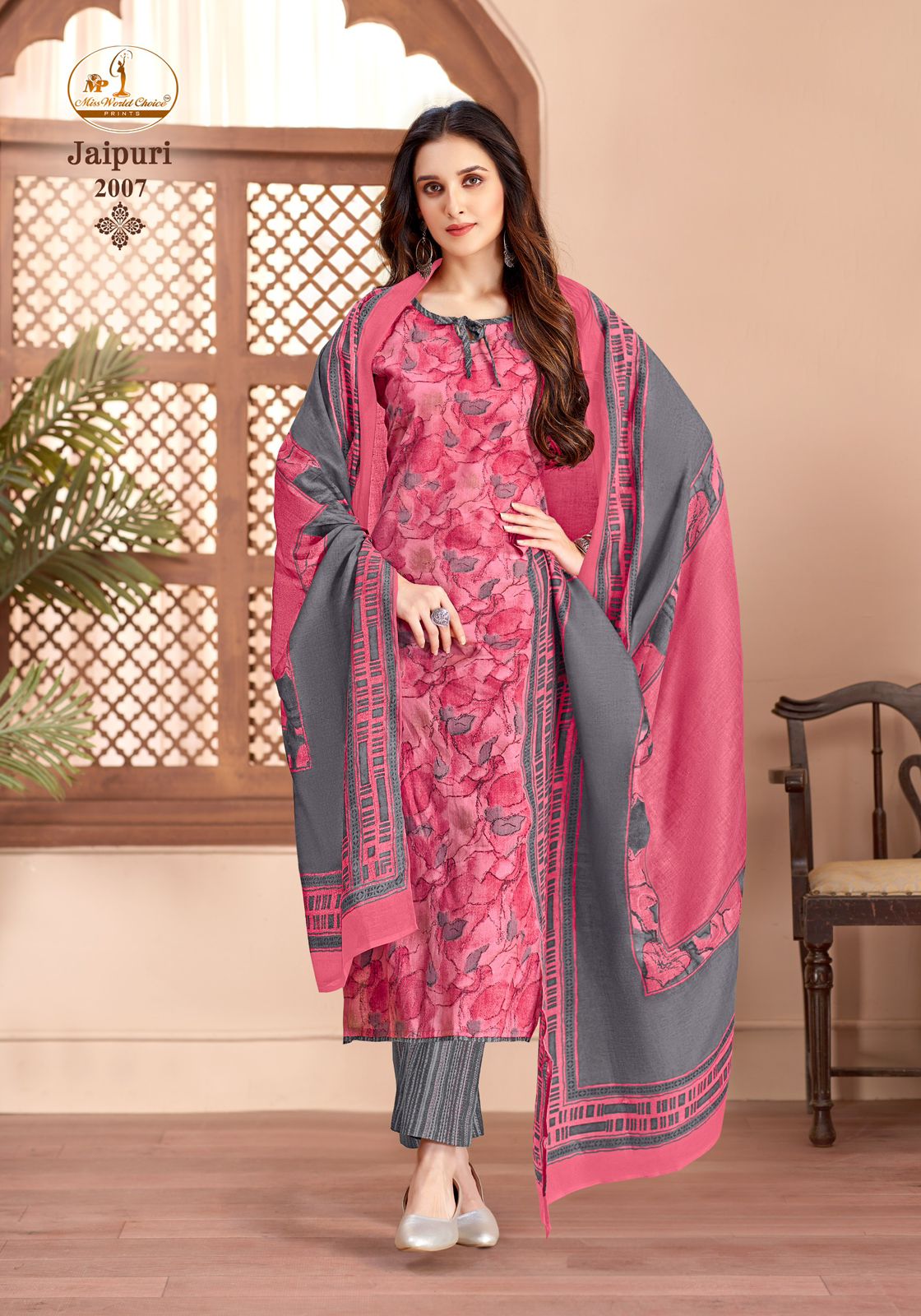 Jaipuri Vol 2 Miss World Choice Readymade Cotton Pant Suits Exporter Ahmedabad