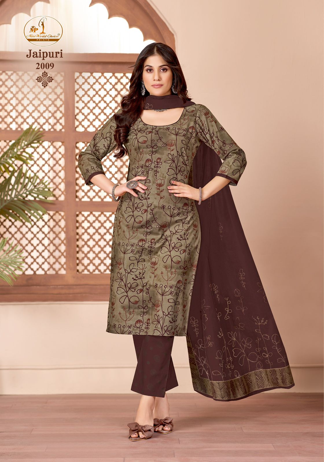 Jaipuri Vol 2 Miss World Choice Readymade Cotton Pant Suits Exporter Ahmedabad