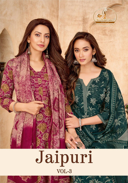 Jaipuri Vol 3 Miss World Choice Cotton Readymade Cotton Pant Suits Wholesale