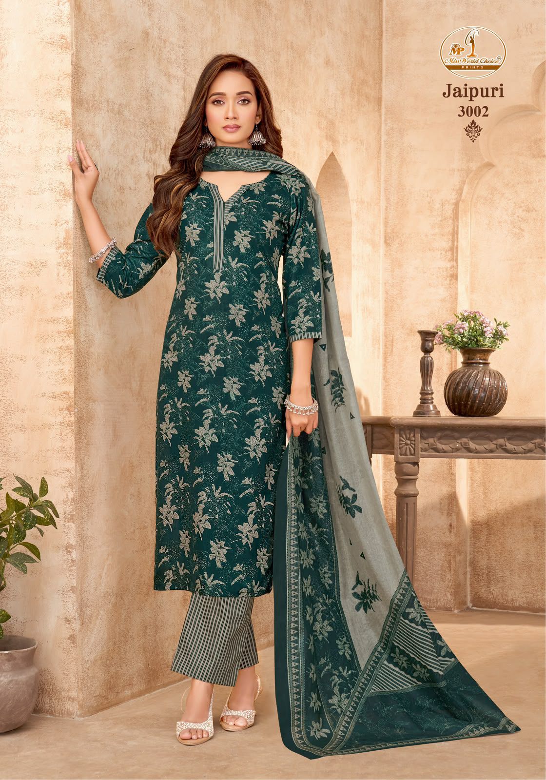 Jaipuri Vol 3 Miss World Choice Cotton Readymade Cotton Pant Suits Wholesale