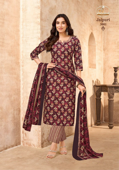 Jaipuri Vol 3 Miss World Choice Cotton Readymade Cotton Pant Suits Wholesale
