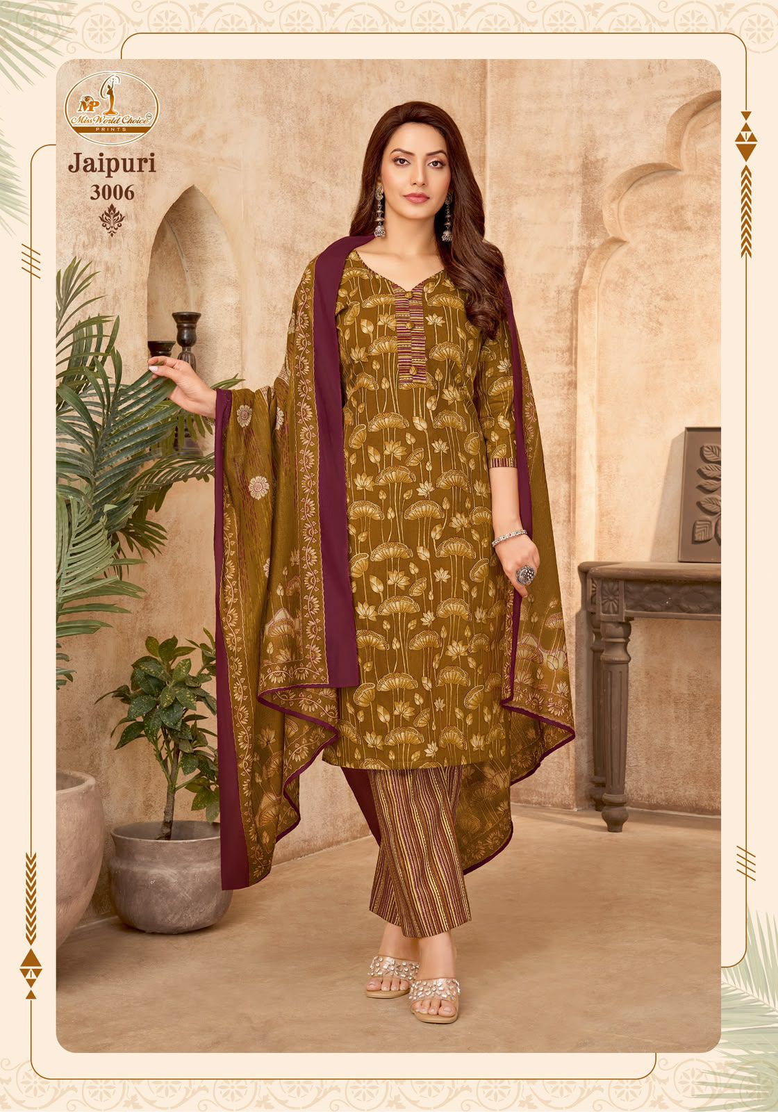 Jaipuri Vol 3 Miss World Choice Cotton Readymade Cotton Pant Suits Wholesale