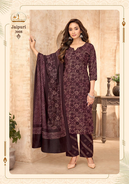 Jaipuri Vol 3 Miss World Choice Cotton Readymade Cotton Pant Suits Wholesale