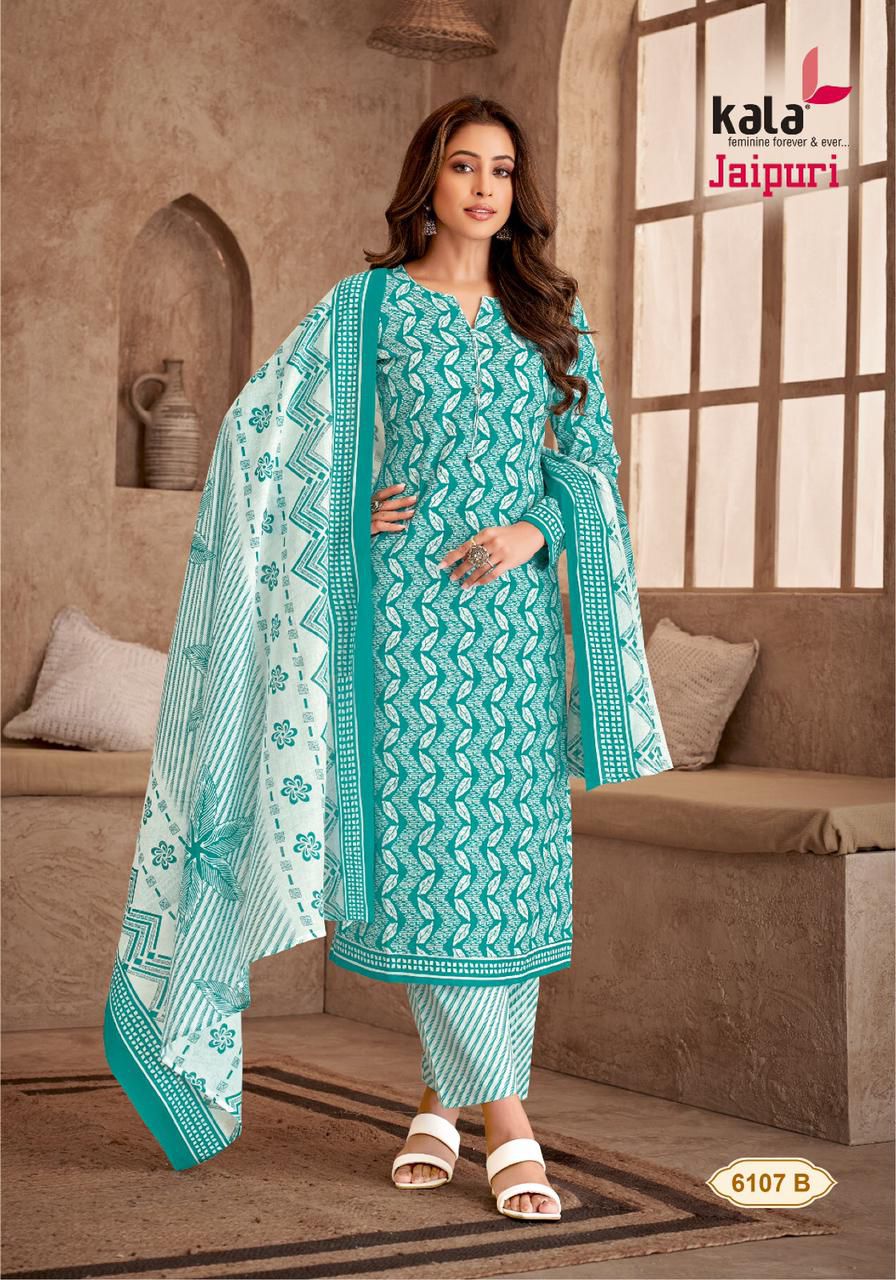 Jaipuri Vol 5 Kala Premium Cotton Pant Style Suits Wholesale Price