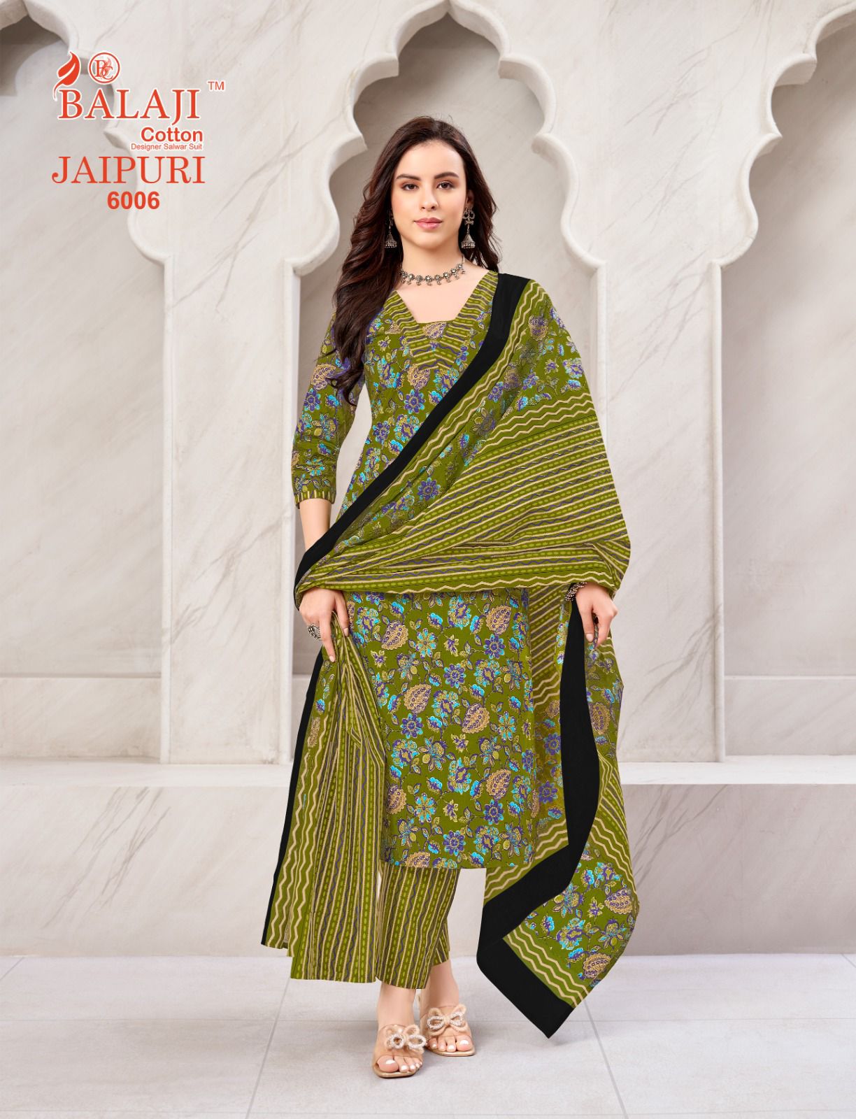 Jaipuri Vol 6 Balaji Readymade Cotton Pant Suits Wholesale